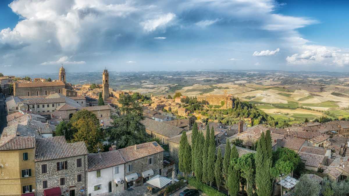 Itinerario a piedi nei vigneti di Brunello a Montalcino: mappa e traccia GPX
